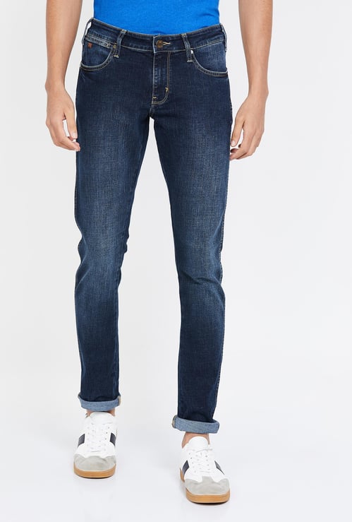 WRANGLER Men's Vegas Stonewashed Skinny Fit Jeans