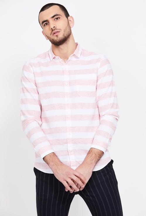 WRANGLER Striped Full Sleeves Regular Fit Casual Shirt