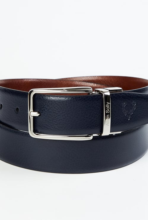 ALLEN SOLLY Men Solid Reversible Casual Leather Belt