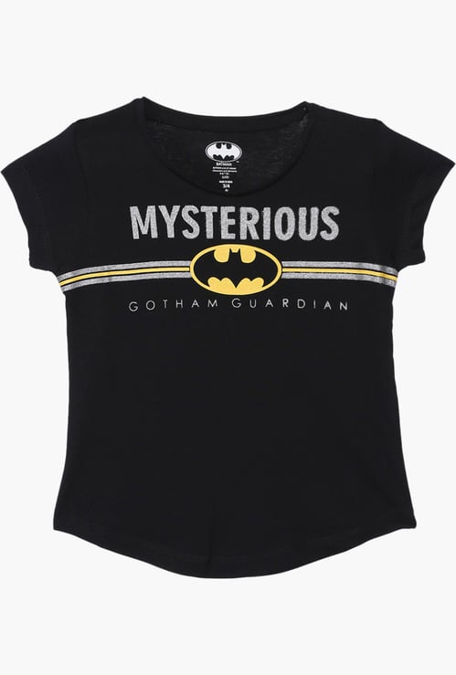 KIDSVILLE Batman Print Round-Neck T-shirt