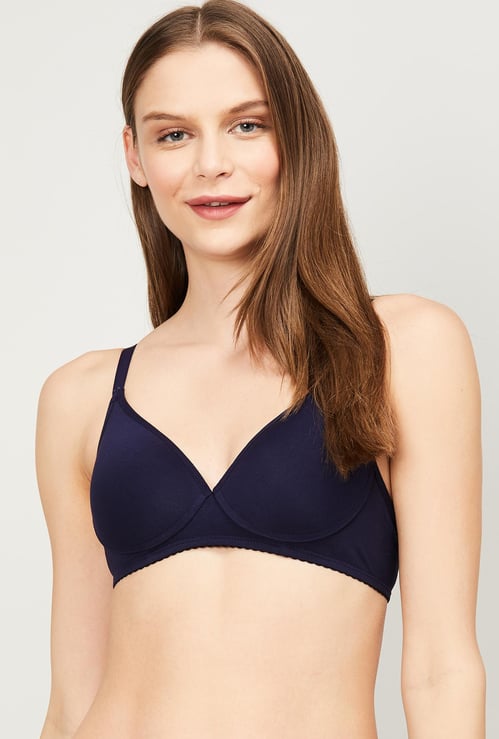 ENAMOR Women Solid Padded Plunge Bra