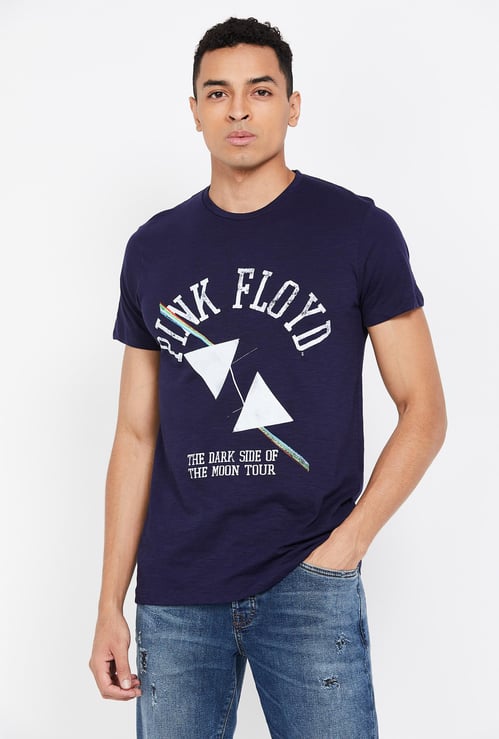 FREE AUTHORITY Men Typographic Print Short Sleeves Slim Fit T-shirt