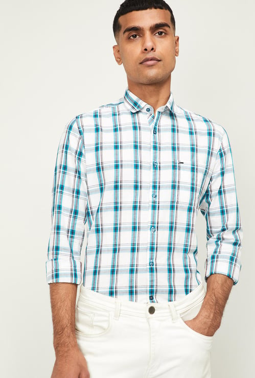 KILLER Men Checked Full Sleeves Slim Fit Casual Shirt