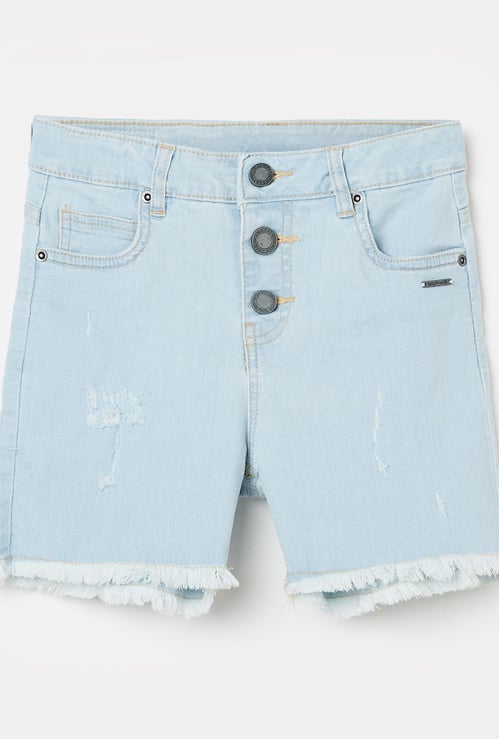 BOSSINI Women Stonewashed Denim Shorts
