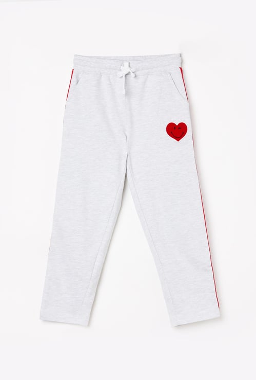 SMILEYWORLD Girls Solid Elasticated Track Pants