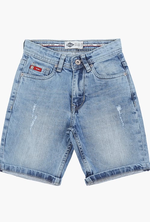 LEE COOPER JUNIORS Boys Washed Denim Shorts