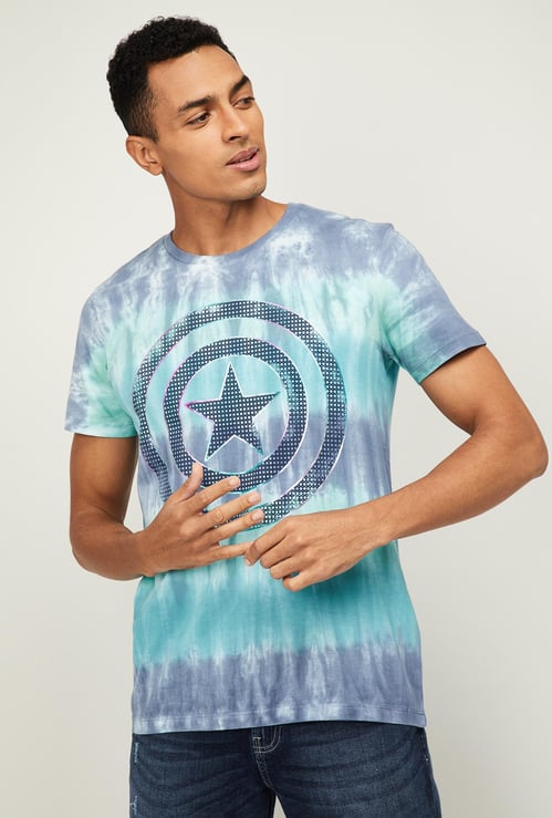 FREE AUTHORITY Men Tie and Dye Crew Neck T-shirt