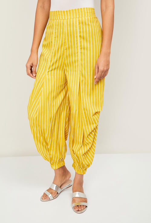 W Women Striped Patiala Pants