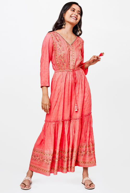 GLOBAL DESI Women Floral Print Jumpsuit with Sequin Embellishment