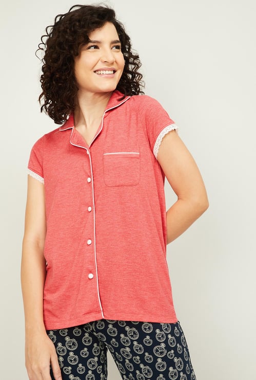 GINGER Women Solid Lounge Top