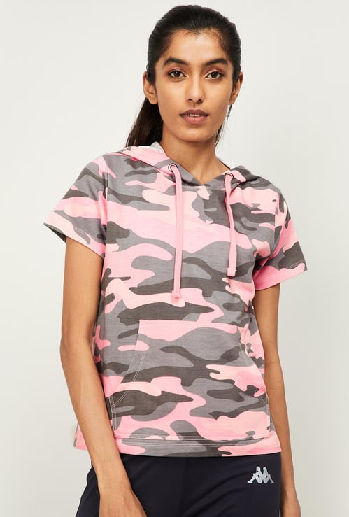 KAPPA Women Printed Hooded Sweatshirt