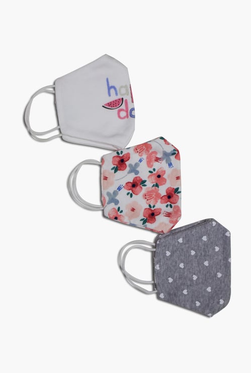 FS MINI KLUB Kids Printed Reusable Face Mask - Pack of 3