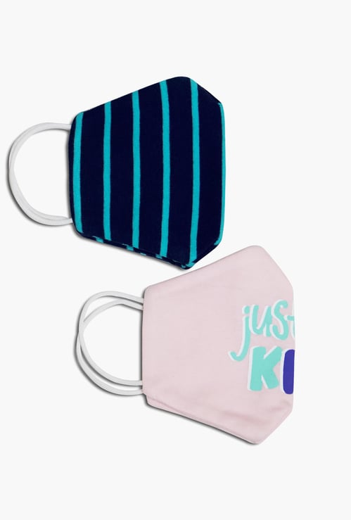 FS MINI KLUB Boy's Printed Face Mask - Set of 2