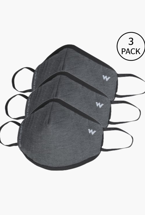 WILDCRAFT Unisex Textured Reusable Face Masks - Pack of 3