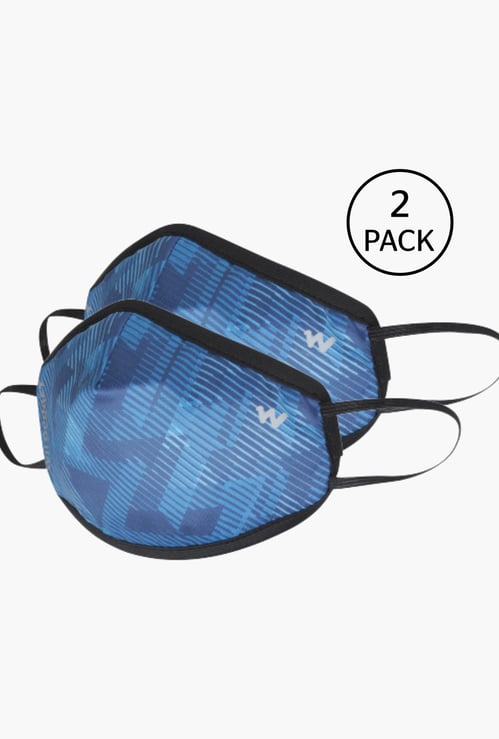 WILDCRAFT Unisex Printed Reusable Face Masks - Pack of 2