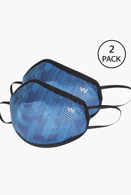 WILDCRAFT Unisex Printed Reusable Face Masks - Pack of 2