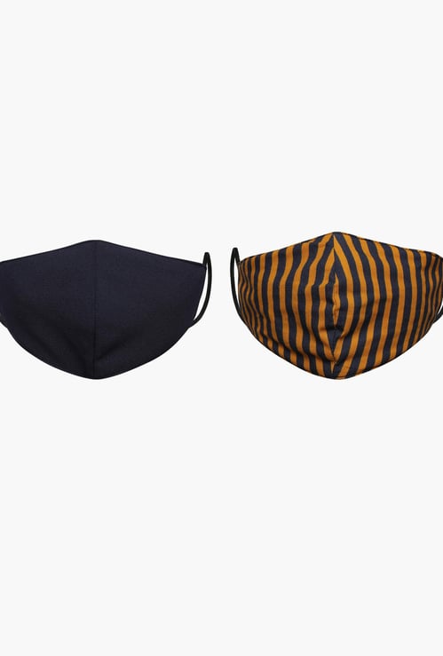 FAME FOREVER YOUNG Boys Printed Reusable Face Mask - Pack of 2