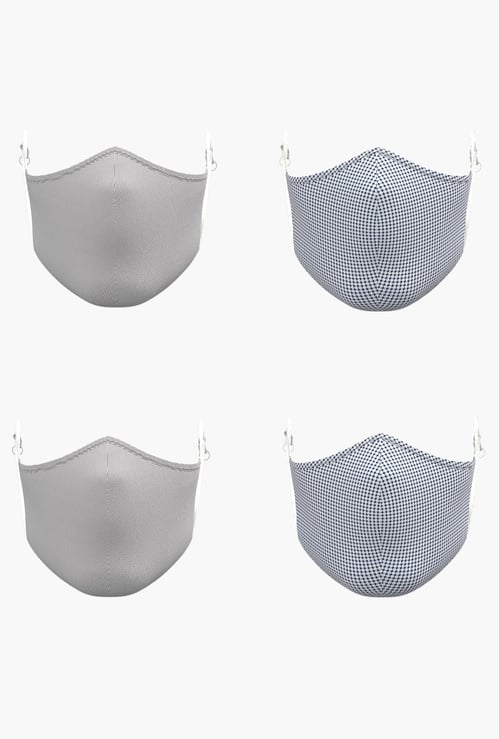 VAN HEUSEN Textured Resusable Face Mask - Pack of 4