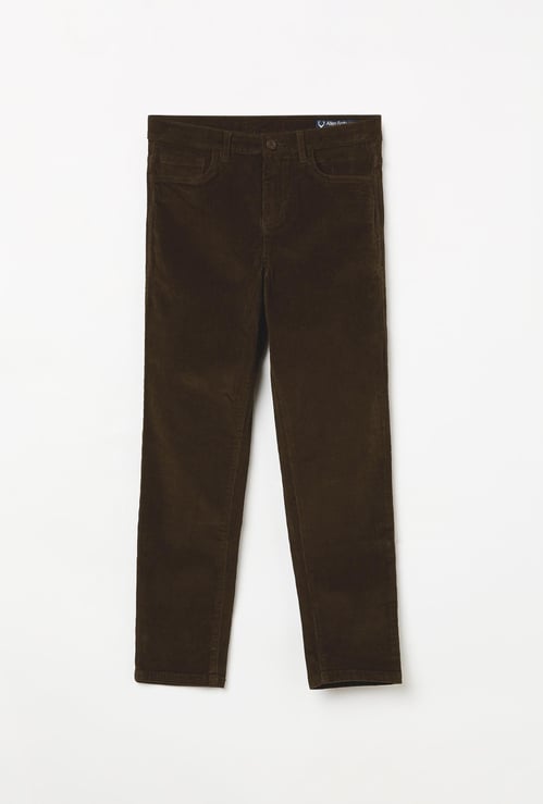 ALLEN SOLLY Boys Solid Corduroy Trousers