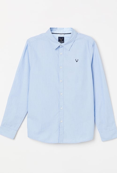 ALLEN SOLLY Boys Textured Full Sleeves Casual Shirt