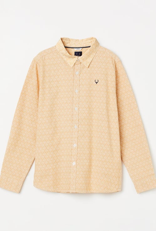 ALLEN SOLLY Boys Printed Full Sleeves Casual Shirt