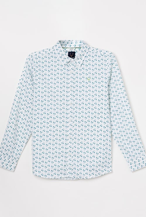 ALLEN SOLLY Boys Printed Full Sleeves Casual Shirt