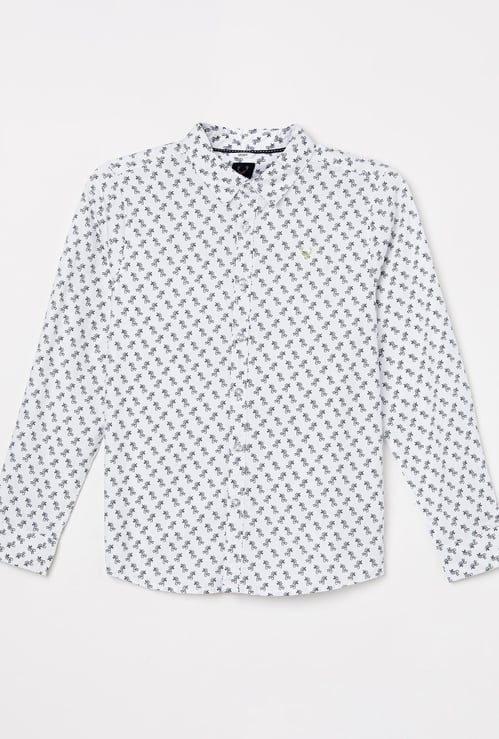 ALLEN SOLLY Boys Printed Regular Fit Casual Shirt