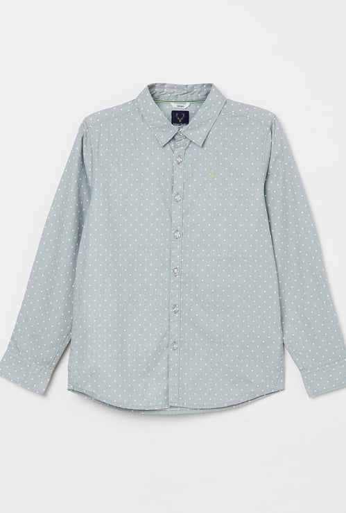 ALLEN SOLLY Boys Printed Full Sleeves Casual Shirt
