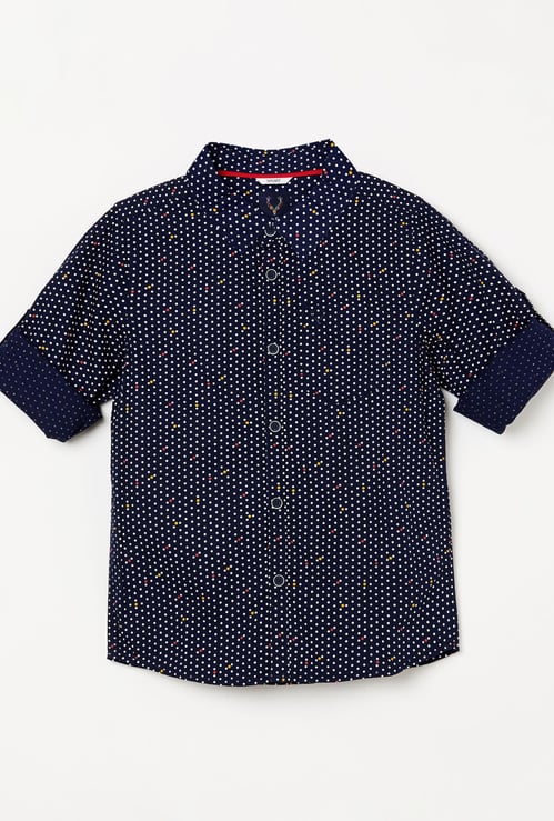 ALLEN SOLLY Boys Printed Full Sleeves Casual Shirt