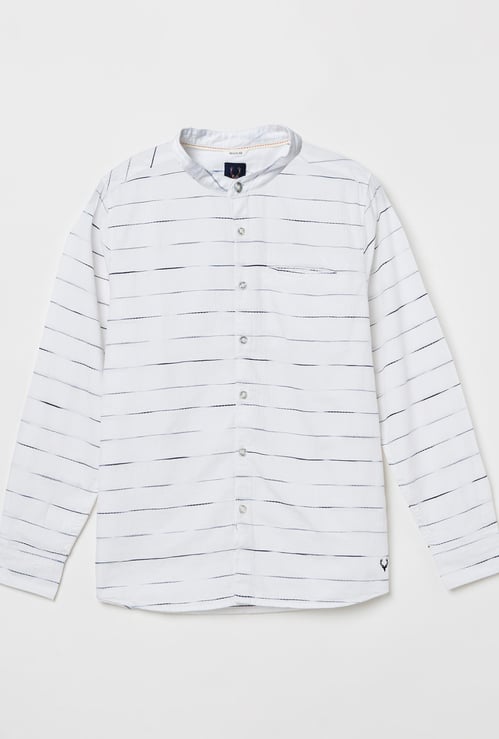 ALLEN SOLLY Boys Striped Full-Sleeves Shirt