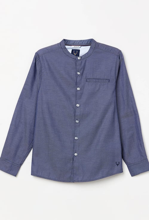 ALLEN SOLLY Boys Printed Regular Fit Casual Shirt