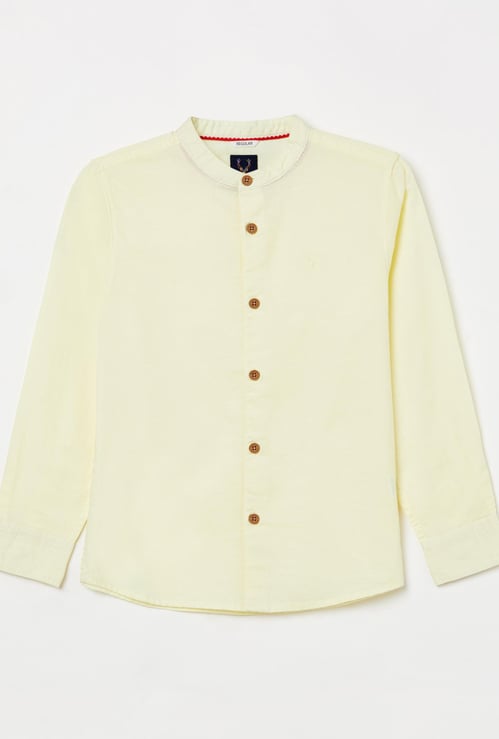 ALLEN SOLLY Boys Solid Regular Fit Shirt