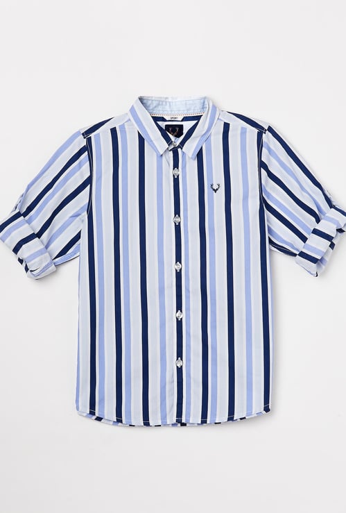 ALLEN SOLLY Boys Striped Regular Fit Casual Shirt