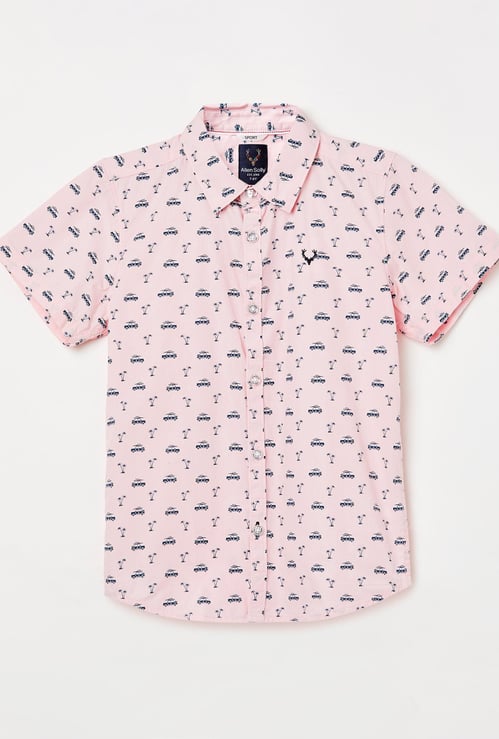 ALLEN SOLLY Boys Printed Full Sleeves Shirt