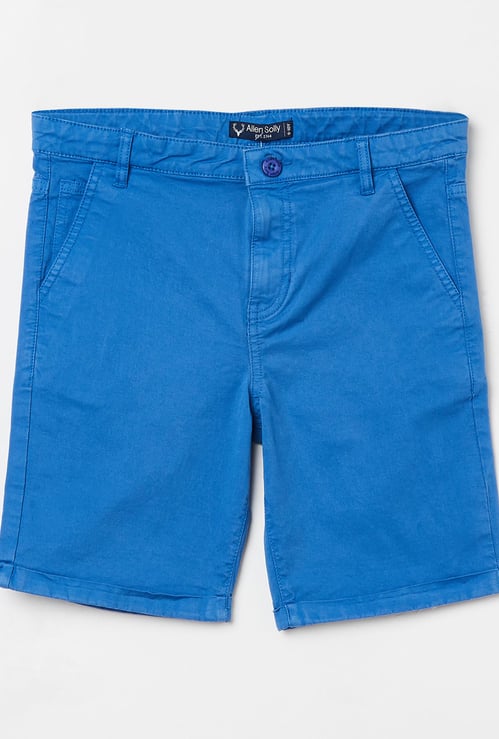 ALLEN SOLLY Boys Solid City Shorts