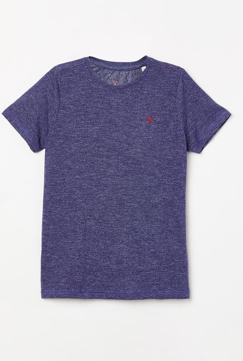 ALLEN SOLLY Boys Solid Crew Neck T-shirt