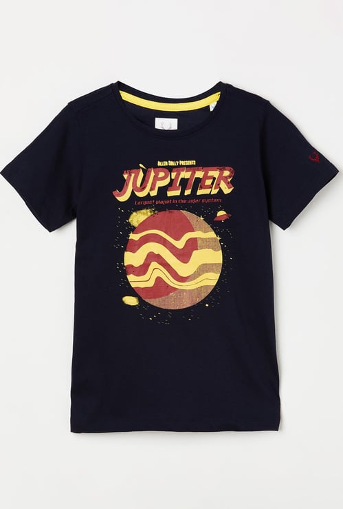 ALLEN SOLLY Boys Graphic Print Short Sleeves T-shirt