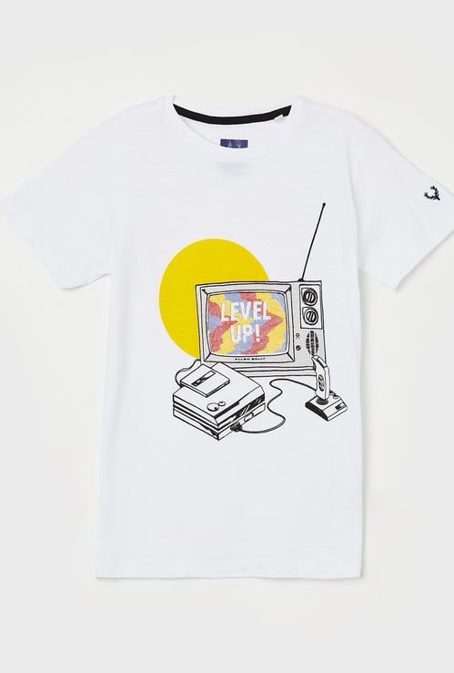 ALLEN SOLLY Boys Graphic Print Short Sleeves T-shirt