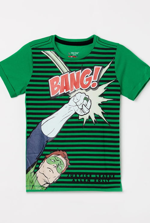 ALLEN SOLLY Boys Graphic Print Short Sleeves T-shirt