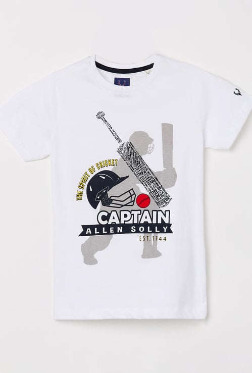 ALLEN SOLLY Boys Graphic Print Short Sleeves T-shirt