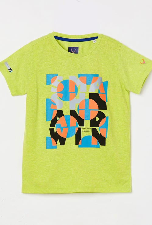ALLEN SOLLY Boys Graphic Print Short Sleeves T-shirt