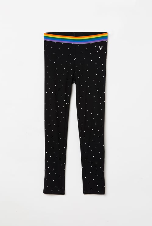 ALLEN SOLLY Girls Printed Leggings