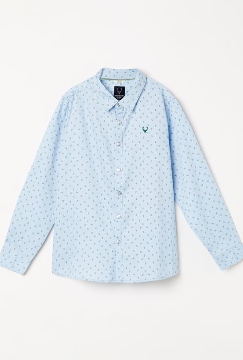 ALLEN SOLLY Boys Printed Full Sleeves Casual Shirt
