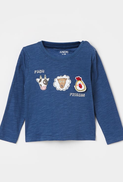 JUNIORS Virobar Boys Slub T-shirt with Applique