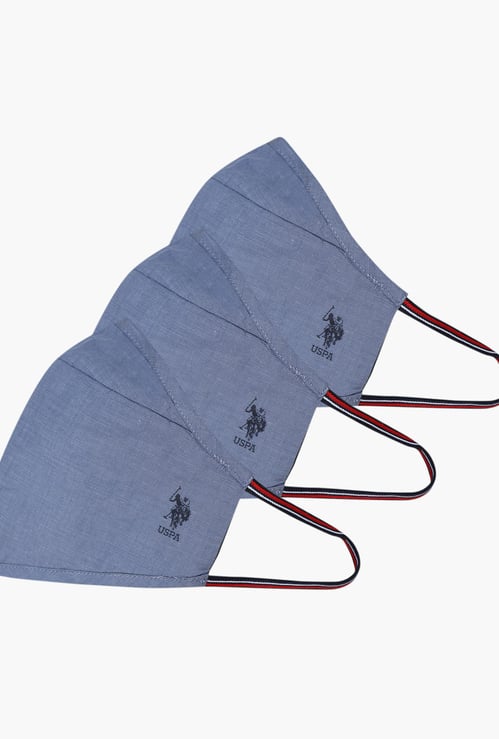 U.S. POLO ASSN. Men Reversible Assorted Outdoor Masks - Pack of 3 Pcs.