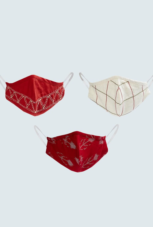 MELANGE Women Embellished Reusable Masks - Pack of 2 Pcs.