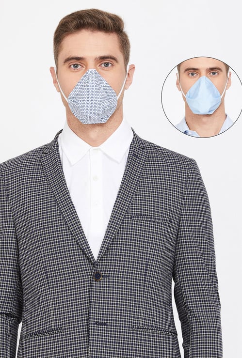 CODE Men Reversible 4-Layer Electrostatic Filteration Mask- Pack of 2