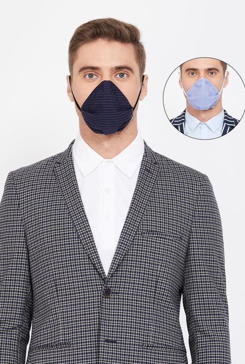 CODE Men Printed 4-Layered Anti-Viral Reusable Masks - Pack of 2 Pcs.