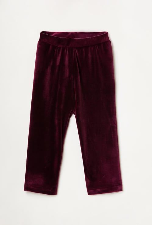 JUNIORS Girls Solid Elasticated Track Pants