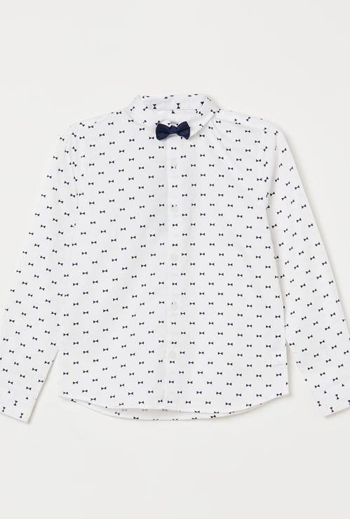 JUNIORS Virobar Boys Printed Full Sleeves Casual Shirt